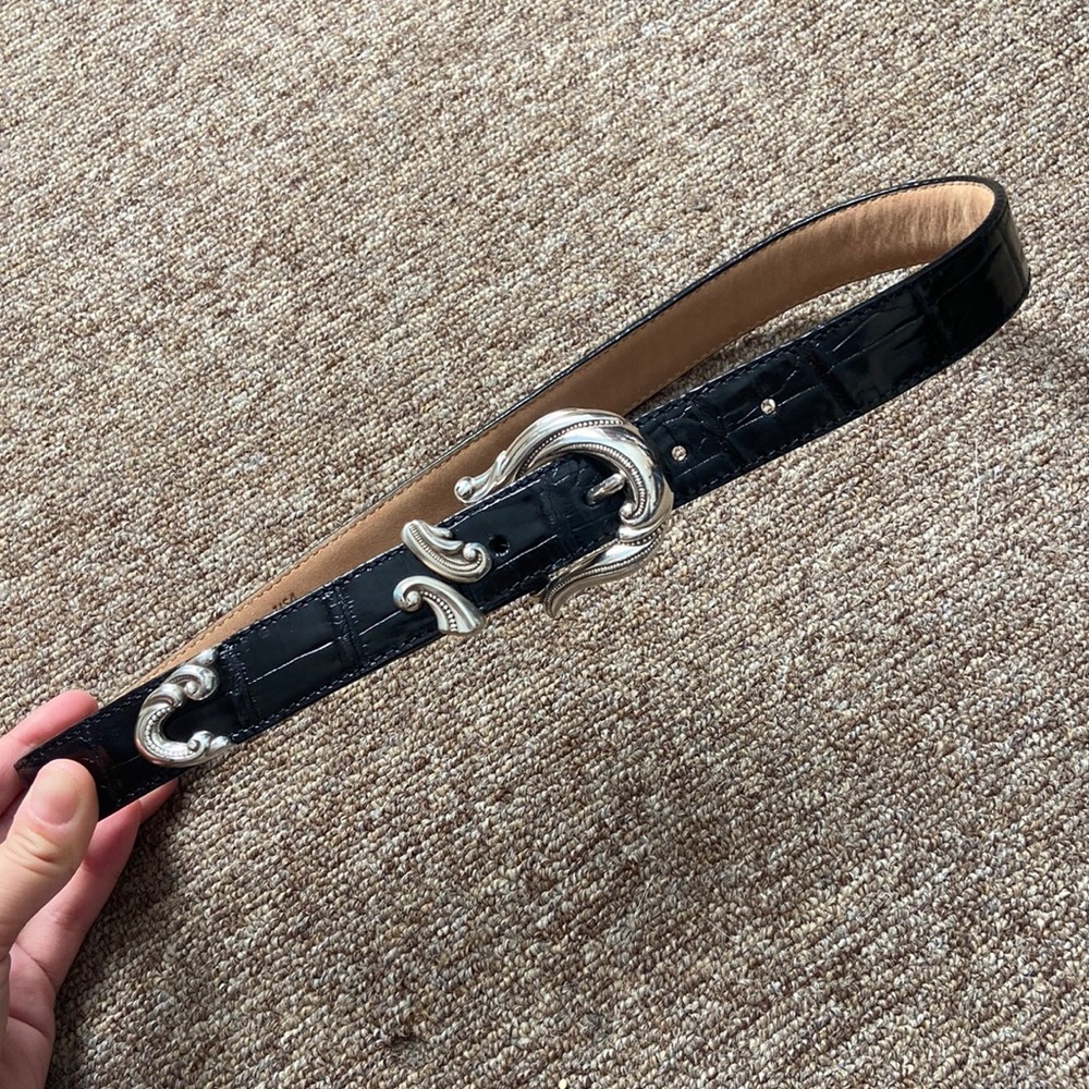Vintage Brighton Croc Leather Belt